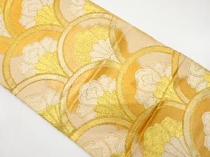 アンティーク　青海波に花模様織り出し袋帯（材料）